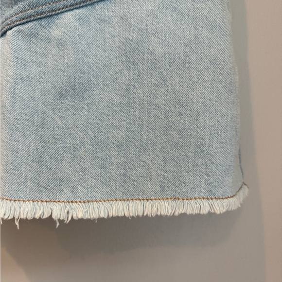 ZARA Basic Z1975 Denim Patchwork Mini Fringed Hem - S - Picture 4 of 13